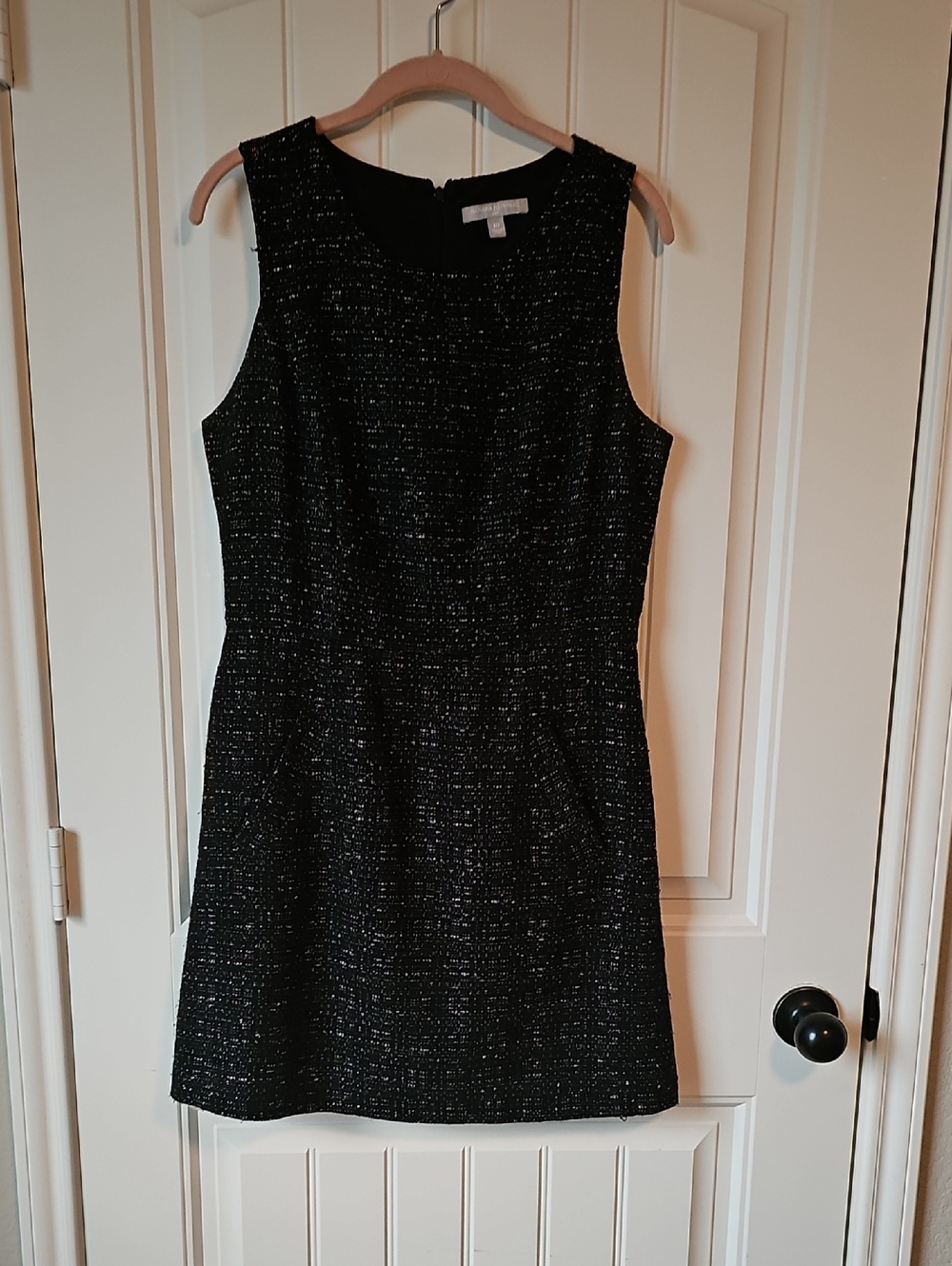 Banana Republic Black Tweed Sleeveless Mini Dress